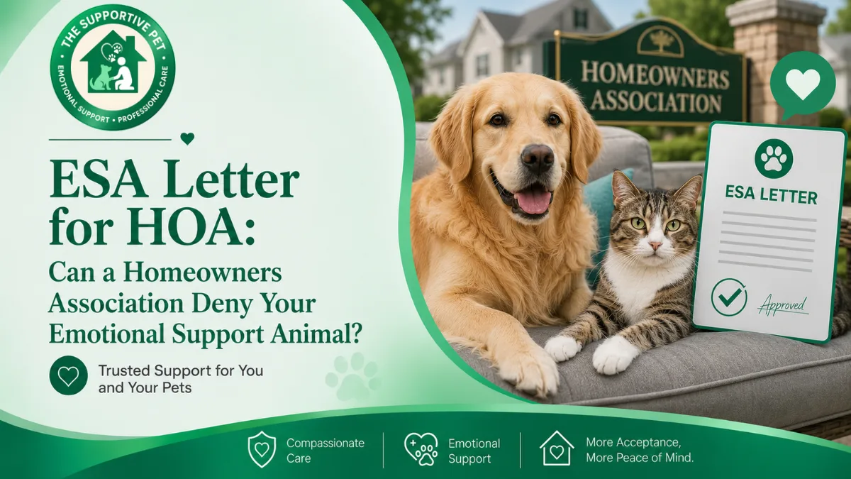 ESA Letter for HOA: Can a Homeowners Association Deny Your Emotional Support Animal?